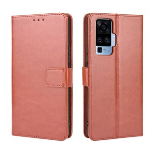 เคสสำ VIVO X50 Pro Case PU Leather Flip Phone Case VIVO X50 Pro 5G X 50 X50Pro เคสโทรศัพท์มือถือ พลิกซองโทรศัพท์