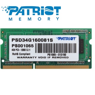 Patriot 4GB DDR3 1600MHz Notebook SODIMM