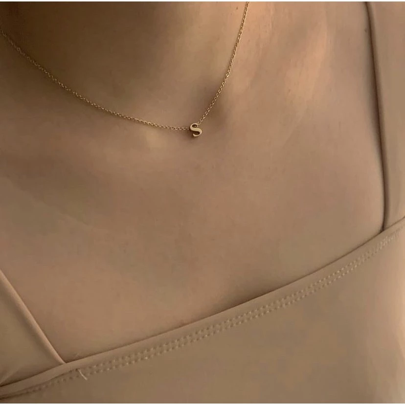 สร้อยสเตนเลส HER OBJECTIVE_TINY INITIAL NECKLACE