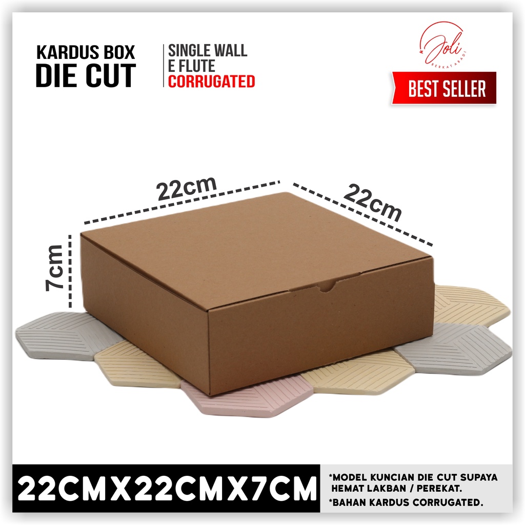 PIZZA BOX CARDBOARD 22x22x7 / DIE CUT BOX / PACKAGING BOX / SOUVENIR BOX / GIFT BOX
