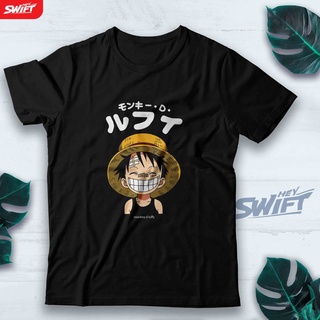 [COD]เสื้อยืด พิมพ์ลายลิง D LUFFY ONE PIECE DISTROS-5XL