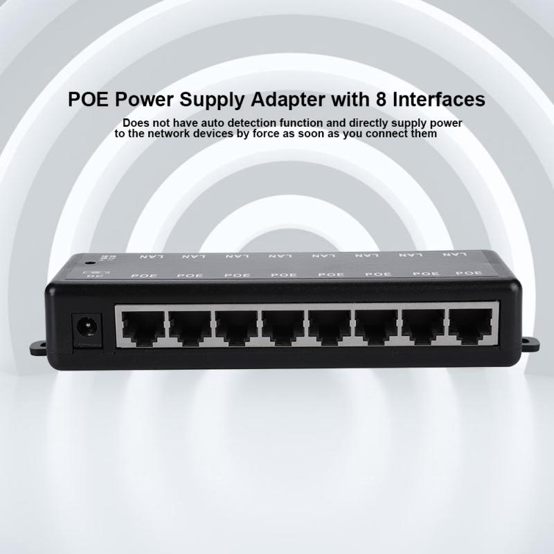 DC12V-48V 8 อินเทอร์เฟซ Passive PoE Adapter Power Over Ethernet POE Power Supply โมดูลหัวฉีด