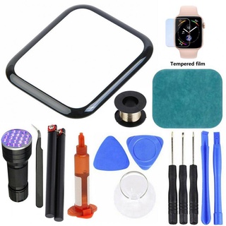 Out Front LCD Glass Cover Replacement UV Glue Touch Screen Repair Kit for Apple Watch 2/3/4/5/6 Series 38mm 42mm 40mm 44