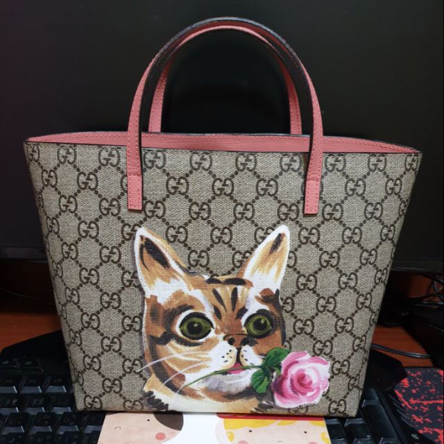 Gucci kid cat tote น่ารัก หายาก แท้100%