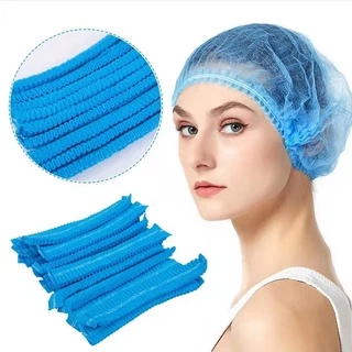 [K010]หมวกคลุมผม หมวกตัวหนอน (แพค 50/100 ชิ้น) ขนาด​19​นิ้ว 4 สี เกรดทางการแพทย์
