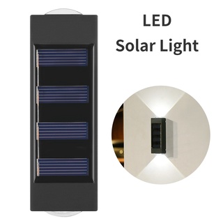 โคมไฟติดผนัง Led 2 ดวง พลังงานแสงอาทิตย์ สว่างมาก สําหรับตกแต่งบ้าน สวน บันได กลางแจ้ง
