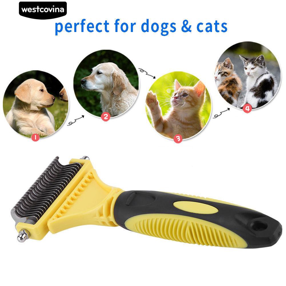 Dog Pet Brush Dematting Grooming Deshedding Tool Trimmer Comb Rake 10/18 Blades