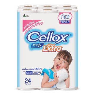 เซลล็อกซ์ ซุปเปอร์เอ็กซ์ตร้า กระดาษชำระยาวพิเศษ (24 ม้วน) Cellox Super Extra Extra long toilet paper (24 rolls)