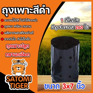 ถุงเพาะกล้า ขนาด 3x7 ตรานกเงือก หนัก 1 กิโลกรัม ถุงเพาะปลูก ถุงปลูกต้นไม้ ถุงดำปลูกต้นไม้ ถุงเพาะชำ