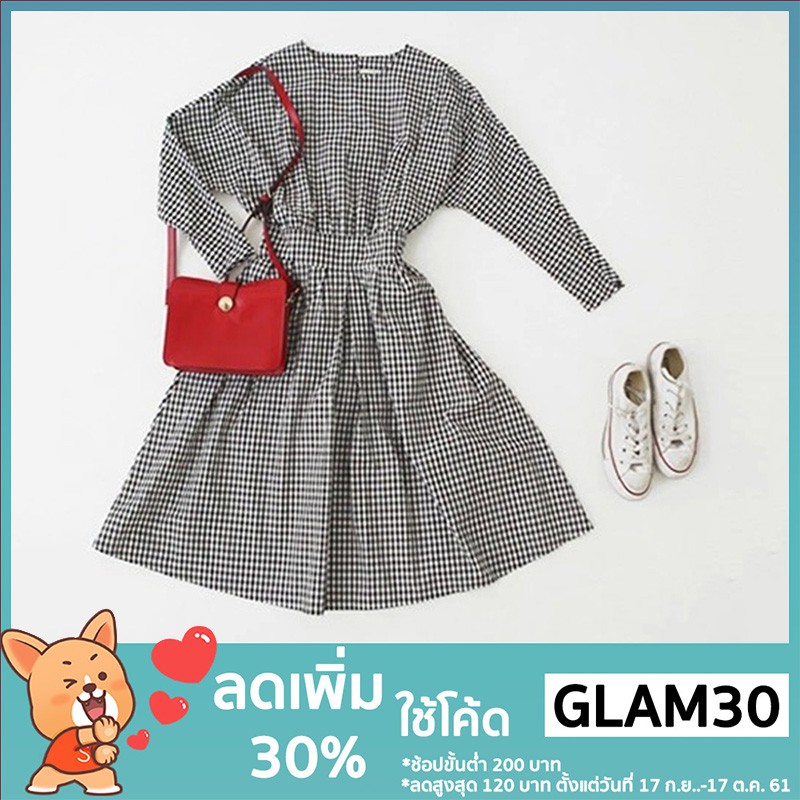 โค้ด__GLAM30_ ลด30% ขายถูกที่สุดเสื้อของผู้หญิง ญี่ปุ่นกระโปรงยาว ลดการมองเห็นเนื้อ การแต่งกาย สไตล์ฮาราจูกุ
