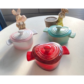 Cool color cherry red double ear peach heart roasting pot stew pot heat-resistant ceramic supplementary food dessert Ame