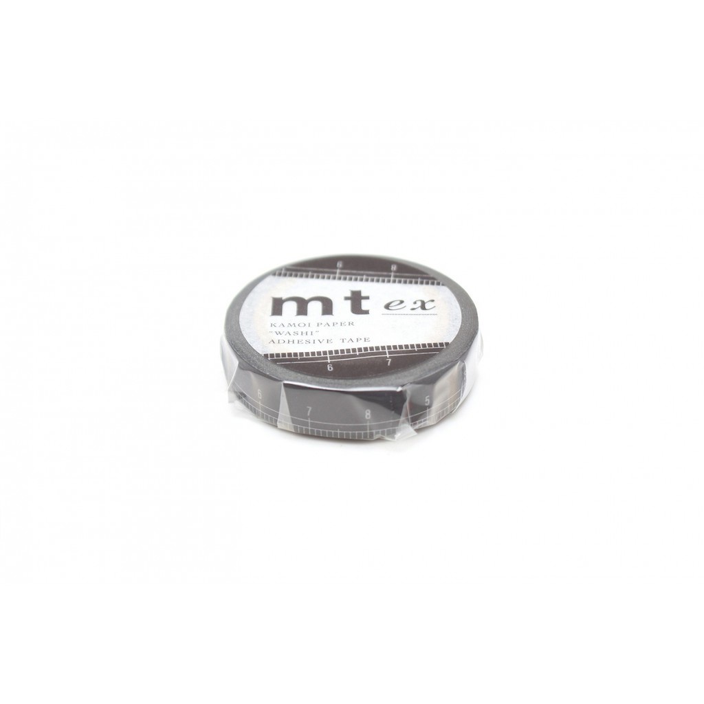 mt masking tape black ruler (MTEX1P200) / เทปตกแต่งวาชิ ลาย black ruler แบรนด์ mt masking tape ประเท