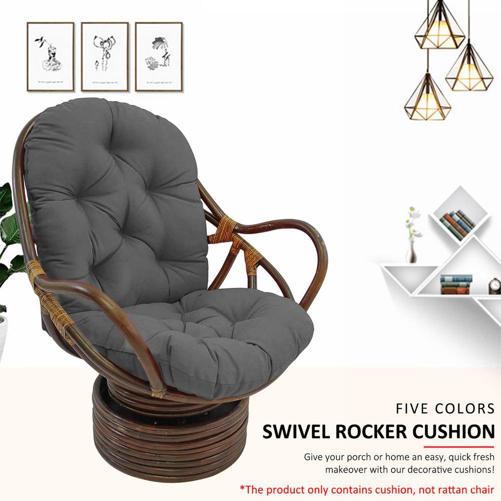 Garden Rocking Chair Soft added Thick Cushion Outdoor For Beach Back