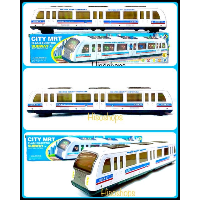 City MRT Flash Electric Subway Hi-Speed Train รถไฟ เอ็มอาร์ที ซับเวย์ รถไฟความเร็วสูง ใส่ถ่าน มีเสีย