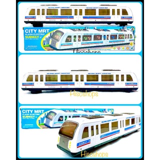 City MRT Flash Electric Subway Hi-Speed Train รถไฟ เอ็มอาร์ที ซับเวย์ รถไฟความเร็วสูง ใส่ถ่าน มีเสียงดนตรี มีไฟ