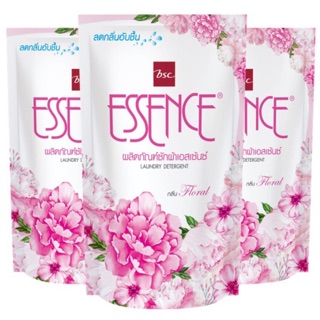 Essence น้ำยาซักผ้า เอสเซ้นซ์ กลิ่น Floral ( สีชมพู ) ชนิดเติม 400 มล. แพ็ค 3 ถุง