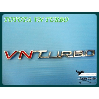 TOYOTA VN TURBO LOGO "RED" &amp; "CHROME" STICKER  // โลโก้ TOYOTA VN TURBO สีแดง สีโครม พร้อมกาวติด สินค้าคุณภาพดี