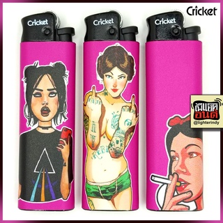 No.72 ไฟแช็คคริกเก็ต Cricket ลายสวยๆ lighter ไฟแช็คอินดี้  ไฟแช็ก เก๋ๆ แฟชั่น ไฟแช็คเท่ๆ ไฟแช็คสะสม ลายสติ๊กเกอร์