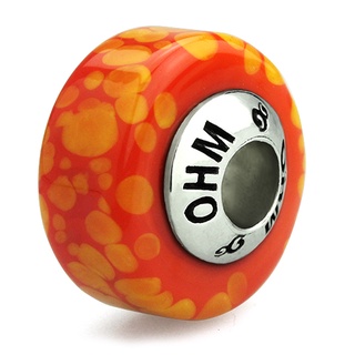 OHM Beads รุ่น Nam Som - Murano Glass Charm เครื่องประดับ บีด เงิน เแก้ว จี้ สร้อย กำไล OHMThailand