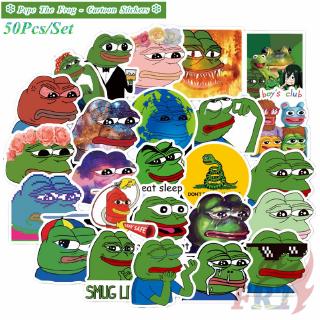 ❉สติกเกอร์ไวนิล ดีคอล Doodle DIY ลายการ์ตูน Pepe The Frog Series 01 จำนวน 50 ชิ้น/เซ็ต