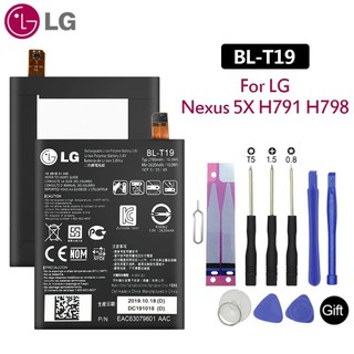 LG Original โทรศัพท์แบตเตอรี่ 2700 MAh BL-T19 สำหรับ LG Nexus 5X H791 H798 H790 เปลี่ยนแบตเตอรี่เครื่องมือ