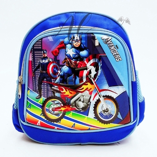 กระเป๋าเป้สะพายหลัง ขนาดเล็ก ลายนางฟ้า Captain America 10 นิ้ว สําหรับเด็ก