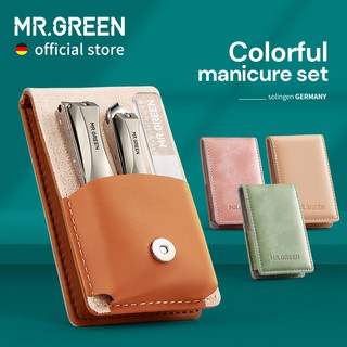 Mr.green ชุดกรรไกรตัดเล็บ สเตนเลส เกรดผ่าตัด แบบพกพา สําหรับทําเล็บมือ เล็บเท้า