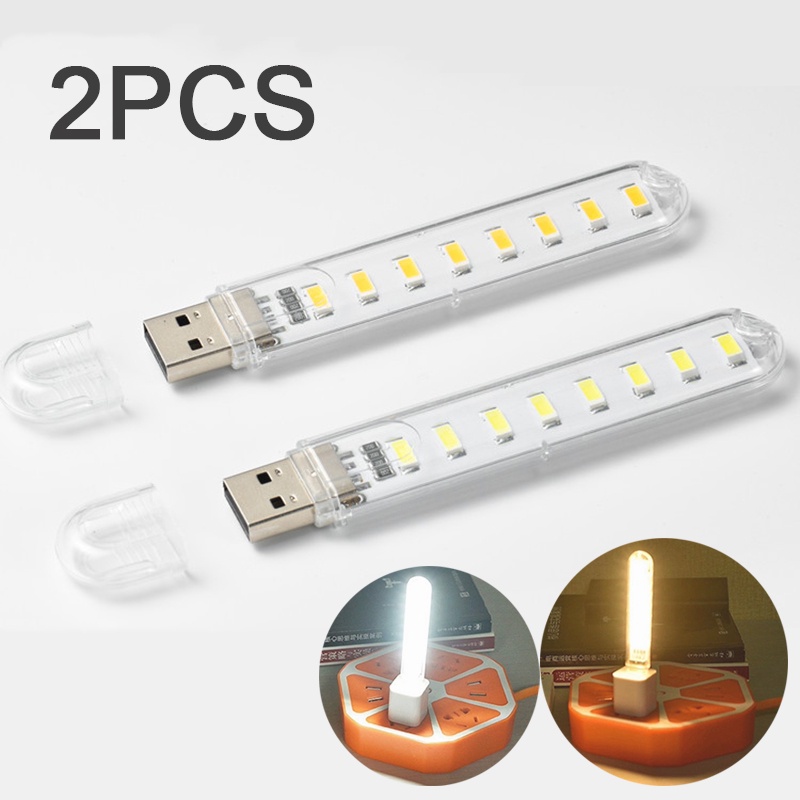 โคมไฟอ่านหนังสือ LED 3 ดวง 8 ดวง 5V ชาร์จสาย USB ขนาดเล็ก แบบพกพา สําหรับอ่านหนังสือ 2 ชิ้น