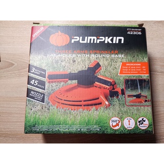 สปริงเกอร์รดน้ำ ตั้งพื้น 3ใบพัด รดน้ำรอบทิศทาง Pumpkin รุ่น PTT-3A45HSP 42306