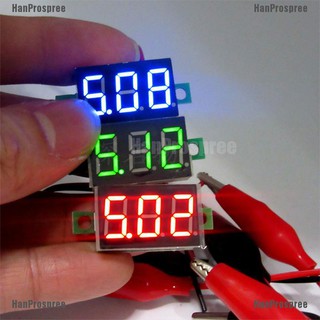 Hanprospree เครื่องวัดแรงดันไฟฟ้าดิจิตอล dc 2 . 5-30 v 2 led