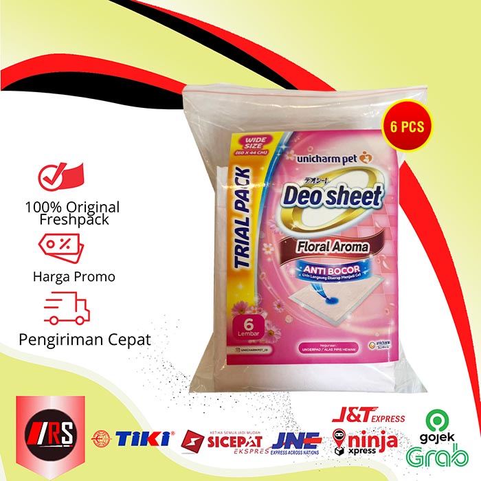 Deo-sheet เสื่ออึสุนัข เสื่อสัตว์ 6 ชิ้น Repack