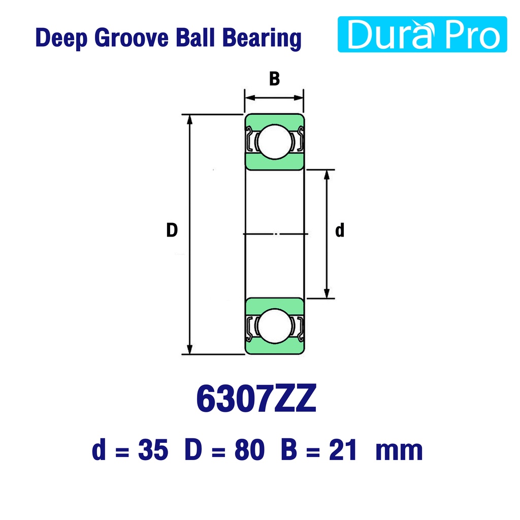 6306ZZ 6307ZZ 6308ZZ 6309ZZ 6310ZZ 6311ZZ KOYO  ตลับลูกปืนเม็ดกลมร่องลึก ฝาเหล็ก (Deep Groove Ball Bearing ) - รูปที่ 3