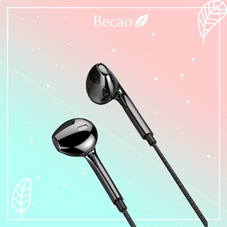 Becao Wired headset กีฬาชุดหูฟังเพลงพร้อมโทรศัพท์เบส