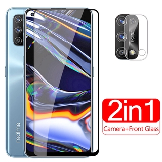 2In1 ฟิล์มกระจกนิรภัยกันรอยหน้าจอสําหรับ oppo realme 7 pro realme 7pro