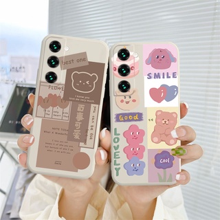 เคสซิลโคน TPU Samsung A12 A32 A52 A51 A10S A50 A20S J2 J7 Prime A02S A20 A72 A50S A10 A30S A52S A30 M12 M10 M01S A03 Cute Bear Vintage Anti-fall Case