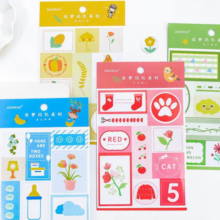(Clearance) Howo 3s Fantasy Colour Memories Sticker Pack Planner Diary Bojo Journal Deco Sticker Set