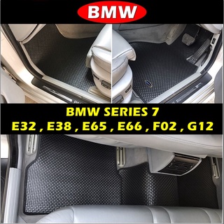 พรมรถยนต์ BMW SERIES 7  E32 , E38 , E65 , E66 , F02 , G12 ลายกระดุมเม็ดเล็กpvc เข้ารูป ตรงรุ่นรถ