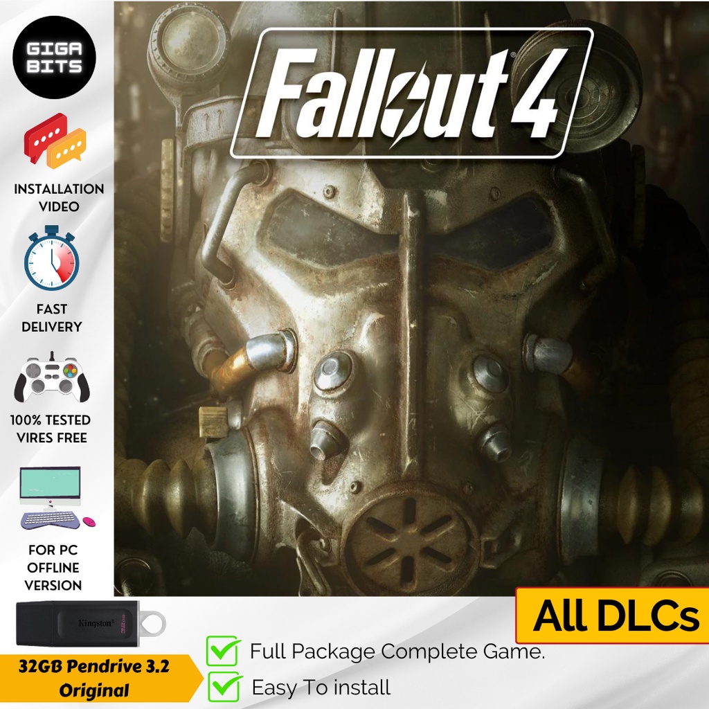 FALLOUT 4 V1.10.138.0.0 + 7 DLCS [ PC Game Pendrive ] ติดตั้งง่ายสําหรับหน้าต่าง 10