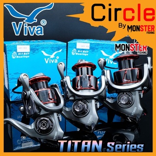 รอกตกปลา รอกสปินนิ่ง วีว่า VIVA TITAN TT Series (New Black Red)