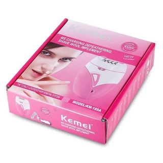 เครื่องถอนขนไฟฟ้า ที่ถอนขนไฟฟ้า ใบสแตนเลส Kemei KM189A ของแท้ เครื่องถอนขนไร้สาย Lithium-ion battery