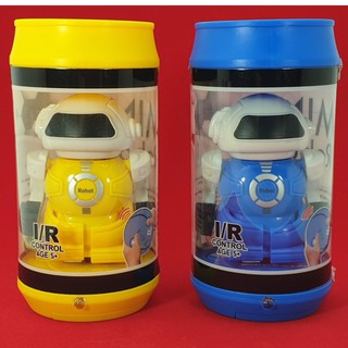 หุ่นยนต์กระป๋อง  Mini Robot ออกแบบสวยงามน่ารัก มีไฟ เดินหน้า ถอยหลัง_RC2128