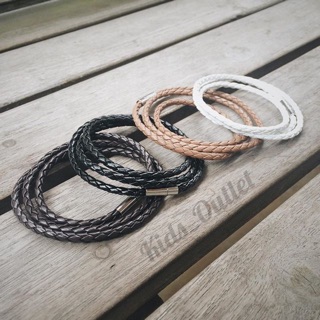 กำไลหนัง Leather Bracelet รุ่น LB002  3ชั้น