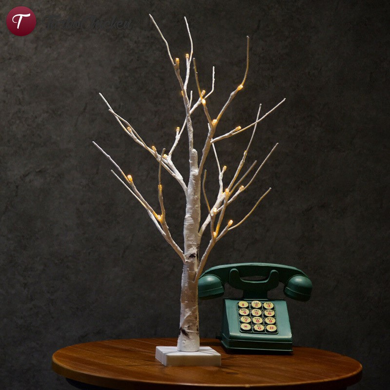 T⋄ LED Silver Birch Twig Tree Lights Warm White Lights White Branches ...