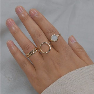 แหวนทองเซ็ตสี่วง 4pcs round ring