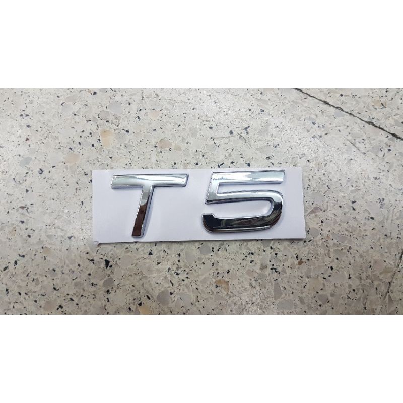 VOLVO LOGO T5 METAL โลโก้ ติดด้านหลัง วอลโว่ ติดหลังรถ งานโลหะ