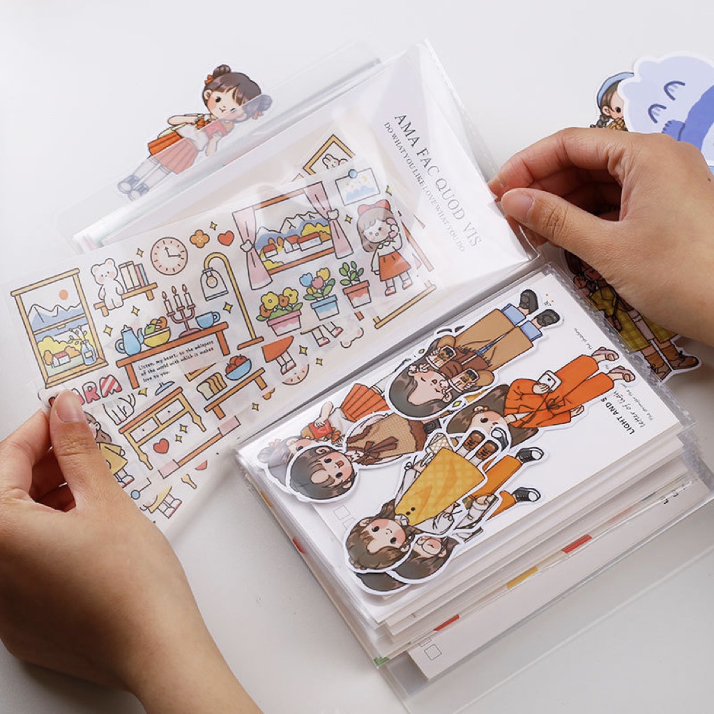 แฟ้มสอด Mini Album เก็บของ พกง่าย Postcard Transparent Storage Folder A6 อัลบั้มการ์ด แฟ้มซองพลาสติก mimisplan