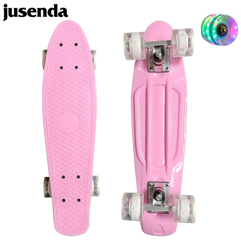 Jusenda Skateboard Mini Longboard Single Rocker 22 Children Cruiser
