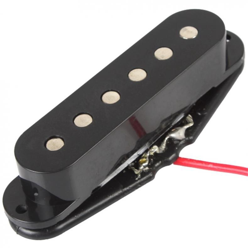 สีดำ Single Coil Sound Pickup สำหรับกีตาร์ 6 สาย