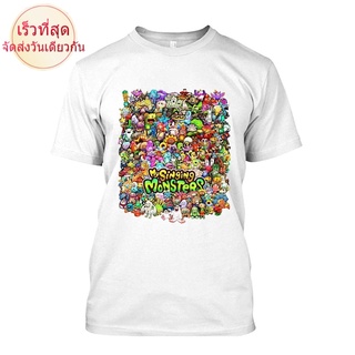 เสื้อยืดแฟชั่น เสื้อฮู้ดดี้ ผ้าฝ้าย พิมพ์ลาย My Singing Monsters All Character สําหรับผู้ชาย