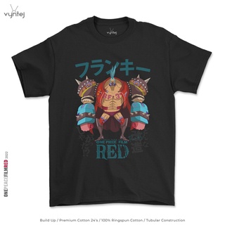 T-shirt  เสื้อยืด พิมพ์ลายอนิเมะ One PIECE FILM RED Franky สําหรับผู้ชาย | เสื้อมังงะภาพยนตร์ - 013FS-5XL